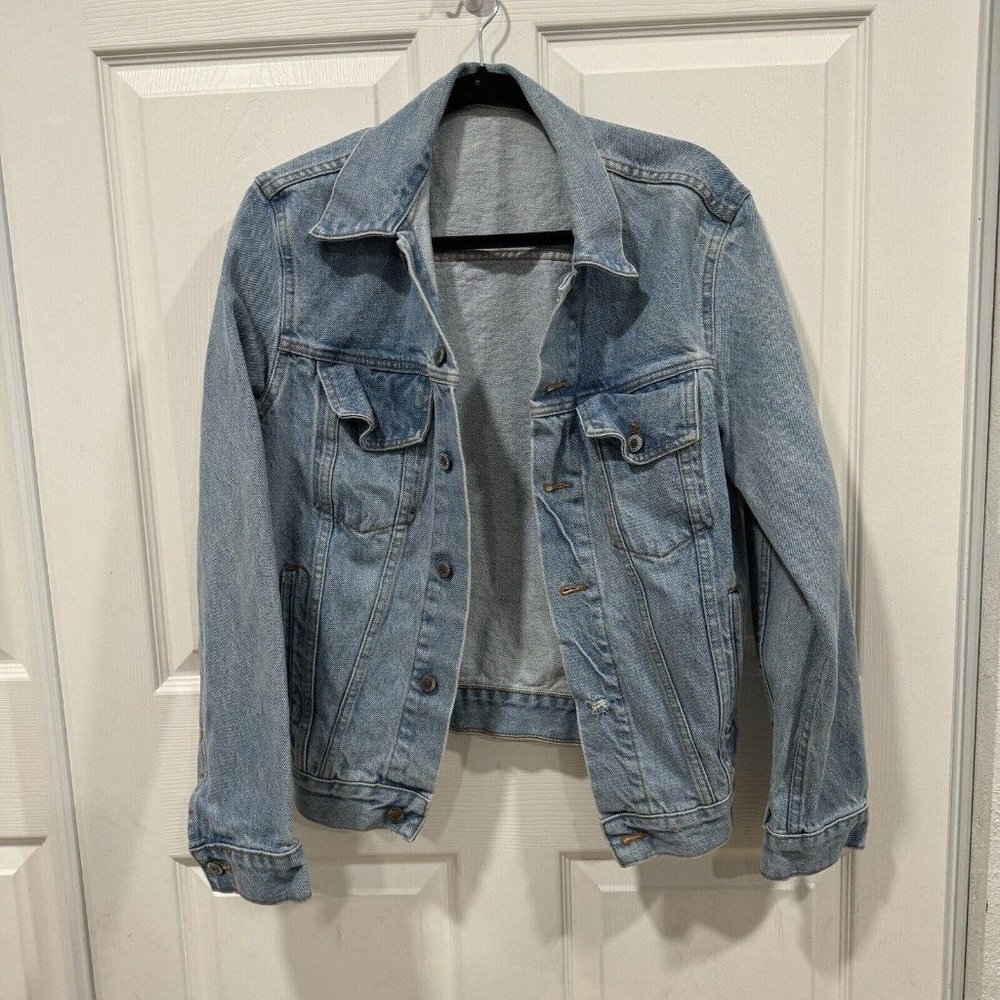 John Galt Brandy Melville Light Wash Denim Trucker Jacket Womens One Size